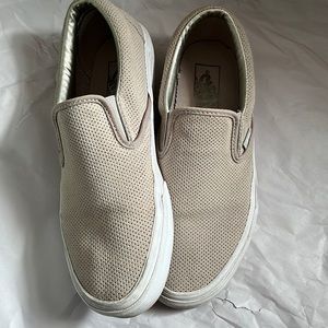 Tan slip on vans